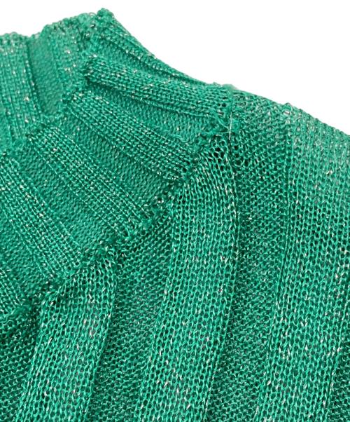 H BEAUTY&YOUTH（エイチ ビューティー&ユース）H BEAUTY&YOUTH (エイチ ビューティー&ユース) ラメニット グリーン サイズ:FREEの古着・服飾アイテム