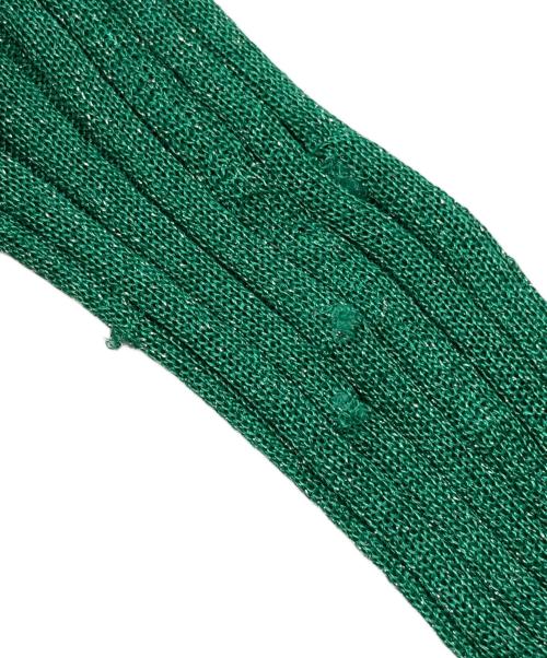 H BEAUTY&YOUTH（エイチ ビューティー&ユース）H BEAUTY&YOUTH (エイチ ビューティー&ユース) ラメニット グリーン サイズ:FREEの古着・服飾アイテム