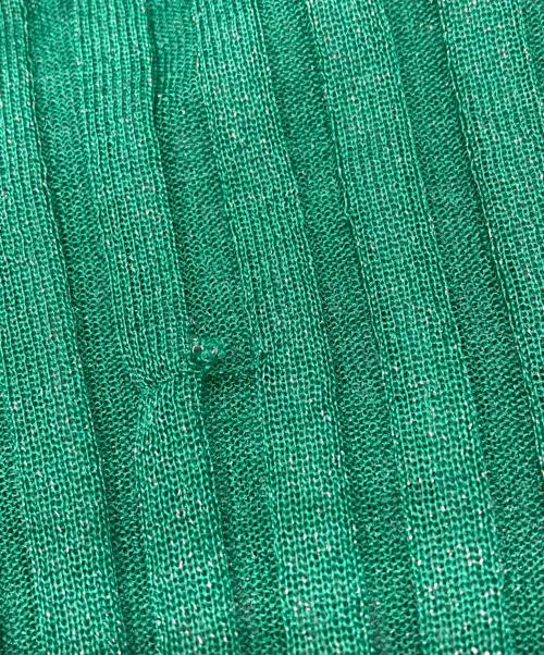 H BEAUTY&YOUTH（エイチ ビューティー&ユース）H BEAUTY&YOUTH (エイチ ビューティー&ユース) ラメニット グリーン サイズ:FREEの古着・服飾アイテム