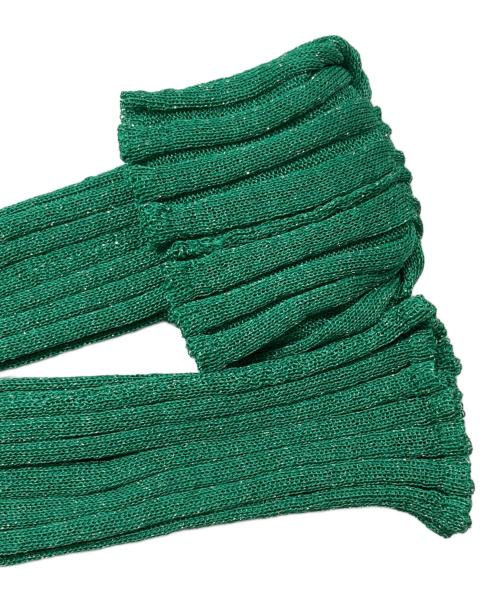 H BEAUTY&YOUTH（エイチ ビューティー&ユース）H BEAUTY&YOUTH (エイチ ビューティー&ユース) ラメニット グリーン サイズ:FREEの古着・服飾アイテム