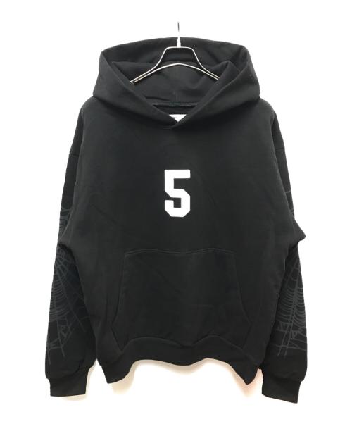 SP5DER（スパイダー）sp5der (スパイダー) プルオーバーパーカー ブラック サイズ:Mの古着・服飾アイテム