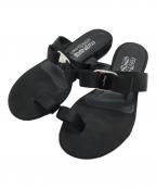 Salvatore Ferragamoサルヴァトーレ フェラガモ）の古着「ヴァラリボンサンダル」｜ブラック