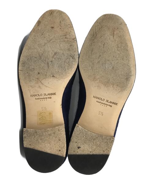 Manolo Blahnik（マノロブラニク）Manolo Blahnik (マノロブラニク) HANGISIパンプス ネイビー サイズ:5 1/2の古着・服飾アイテム