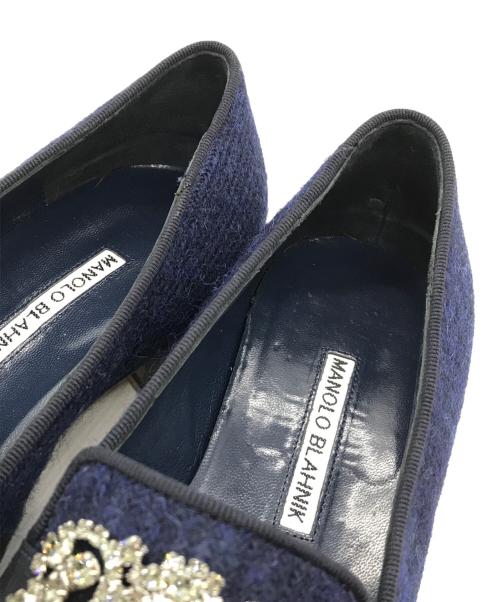 Manolo Blahnik（マノロブラニク）Manolo Blahnik (マノロブラニク) HANGISIパンプス ネイビー サイズ:5 1/2の古着・服飾アイテム