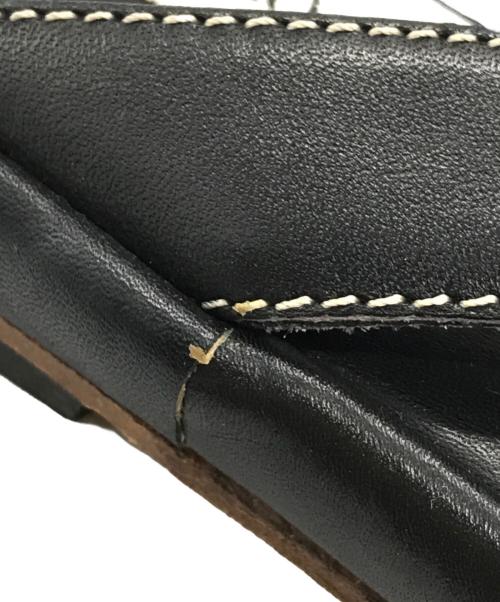 Manolo Blahnik（マノロブラニク）Manolo Blahnik (マノロブラニク) レザーフラットサンダル ブラック サイズ:38の古着・服飾アイテム