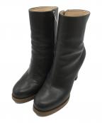 CELINEセリーヌ）の古着「ヒールショートブーツ」｜ブラウン