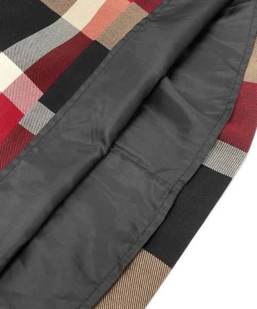 BLUE LABEL CRESTBRIDGE（ブルーレーベルクレストブリッジ）BLUE LABEL CRESTBRIDGE (ブルーレーベルクレストブリッジ) ノヴァチェックドッキングニットワンピース レッド サイズ:38の古着・服飾アイテム