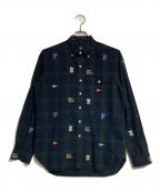 POLO RALPH LAURENポロ・ラルフローレン）の古着「ロゴ刺繍BDシャツ」｜グリーン