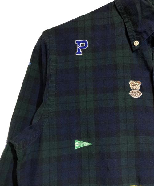 POLO RALPH LAUREN（ポロ・ラルフローレン）POLO RALPH LAUREN (ポロ・ラルフローレン) ロゴ刺繍BDシャツ グリーン サイズ:Sの古着・服飾アイテム