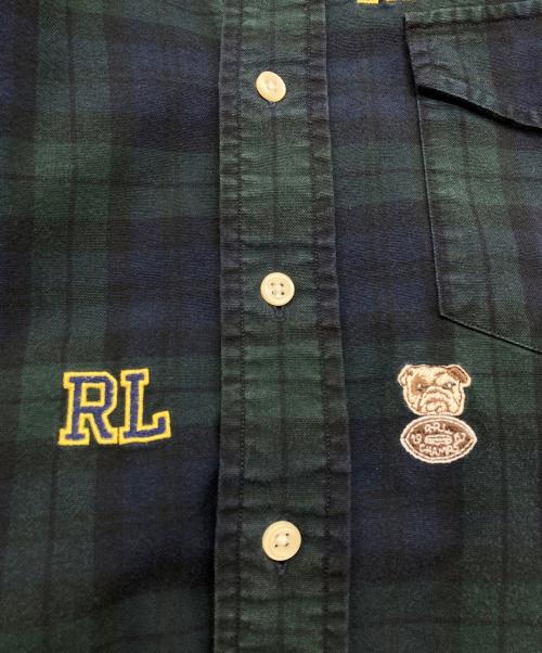 POLO RALPH LAUREN（ポロ・ラルフローレン）POLO RALPH LAUREN (ポロ・ラルフローレン) ロゴ刺繍BDシャツ グリーン サイズ:Sの古着・服飾アイテム