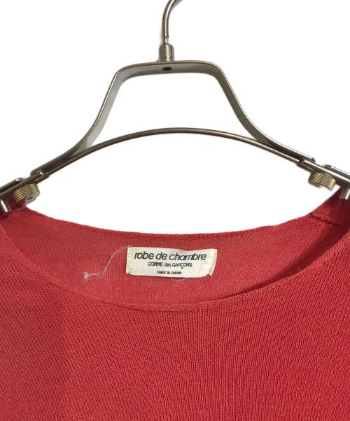 ROBE DE CHAMBRE COMME DES GARCONS（ローブドシャンブル コムデギャルソン）ROBE DE CHAMBRE COMME DES GARCONS (ローブドシャンブル コムデギャルソン) バイカラーニット レッド サイズ:Freeの古着・服飾アイテム