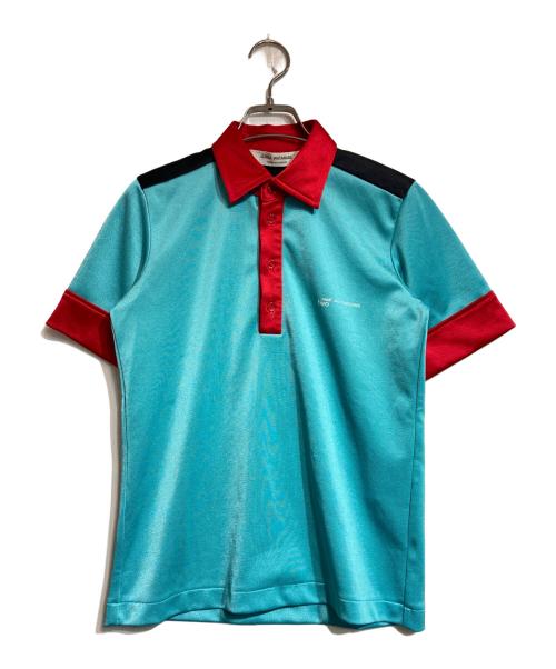 JUNYA WATANABE COMME des GARCONS（ジュンヤワタナベ コムデギャルソン）JUNYA WATANABE COMME des GARCONS ((ジュンヤワタナベ コムデギャルソン) バイカラーポロシャツ ブルー サイズ:Freeの古着・服飾アイテム