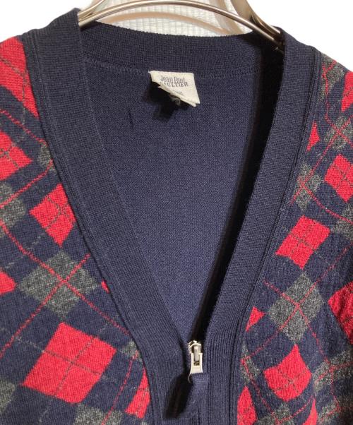 Jean Paul Gaultier FEMME（ジャンポールゴルチエ フェム）Jean Paul Gaultier FEMME (ジャンポールゴルチェフェム) ジップニットカーディガン ネイビー サイズ:40の古着・服飾アイテム