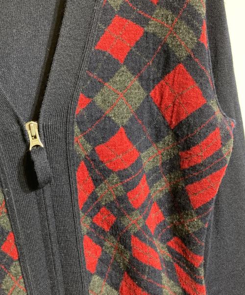 Jean Paul Gaultier FEMME（ジャンポールゴルチエ フェム）Jean Paul Gaultier FEMME (ジャンポールゴルチェフェム) ジップニットカーディガン ネイビー サイズ:40の古着・服飾アイテム