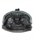 Mame Kurogouchiマメクロゴウチ）の古着「PVCガマ口クラッチバッグ」｜ブラック