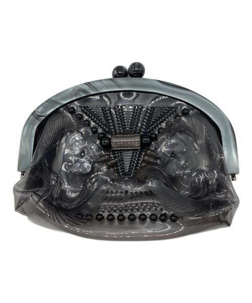 Mame Kurogouchi（マメクロゴウチ）Mame Kurogouchi (マメクロゴウチ) PVCガマ口クラッチバッグ ブラックの古着・服飾アイテム