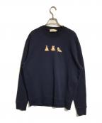 maison kitsuneメゾンキツネ）の古着「ヨガフォックスクルーネックスウェット」｜ネイビー
