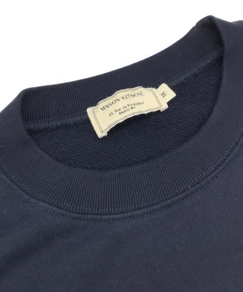 maison kitsune（メゾンキツネ）MAISON KITSUNE (メゾンキツネ) ヨガフォックスクルーネックスウェット ネイビー サイズ:Mの古着・服飾アイテム