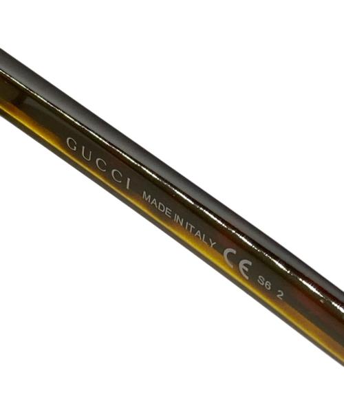 GUCCI（グッチ）GUCCI (グッチ) グラデーションティアドロップサングラス ブラウンの古着・服飾アイテム