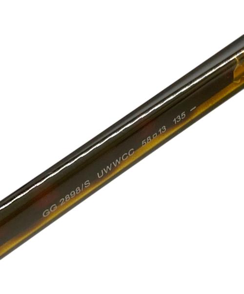 GUCCI（グッチ）GUCCI (グッチ) グラデーションティアドロップサングラス ブラウンの古着・服飾アイテム