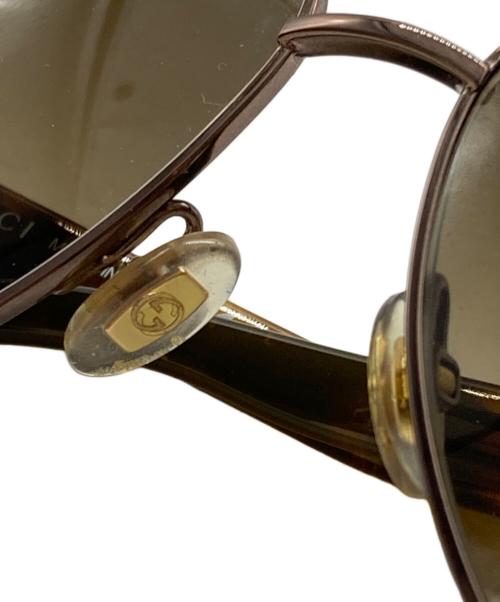 GUCCI（グッチ）GUCCI (グッチ) グラデーションティアドロップサングラス ブラウンの古着・服飾アイテム