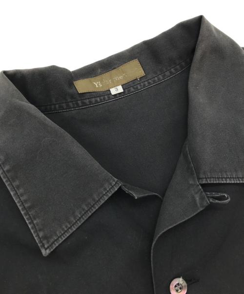 Y's for men（ワイズフォーメン）Y'S for men (ワイズフォーメン) 半袖オープンカラーシャツ ブラック サイズ:3の古着・服飾アイテム
