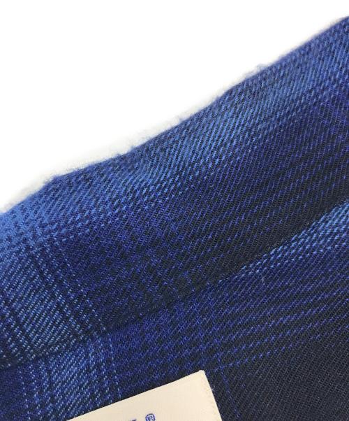 RADIALL（ラディアル）RADIALL (ラディアル) OPEN COLLARED SHIRT L/S ブラック×ブルー サイズ:Lの古着・服飾アイテム