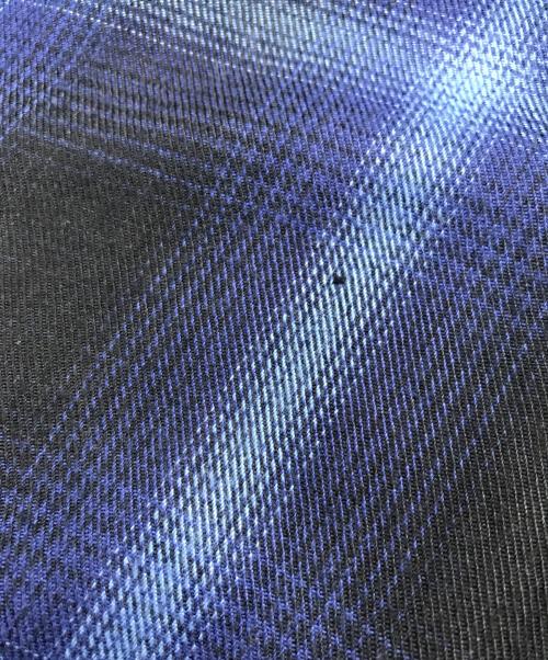 RADIALL（ラディアル）RADIALL (ラディアル) OPEN COLLARED SHIRT L/S ブラック×ブルー サイズ:Lの古着・服飾アイテム