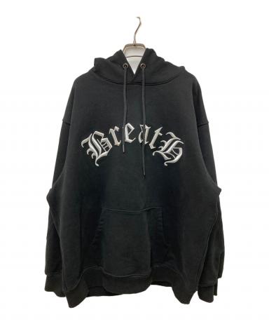 中古・古着通販】BREATH (ブレス) OLD ENGLISH LOGO HOODIE ブラック