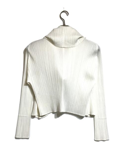 PLEATS PLEASE（プリーツプリーズ）PLEATS PLEASE (プリーツプリーズ) プリーツカーディガン ホワイト サイズ:4の古着・服飾アイテム