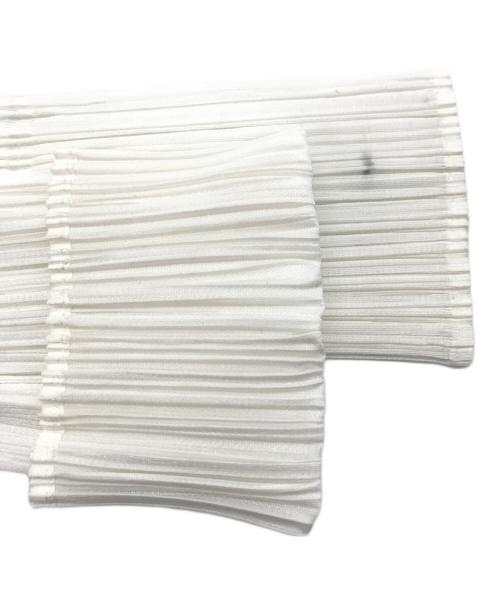 PLEATS PLEASE（プリーツプリーズ）PLEATS PLEASE (プリーツプリーズ) プリーツカーディガン ホワイト サイズ:4の古着・服飾アイテム