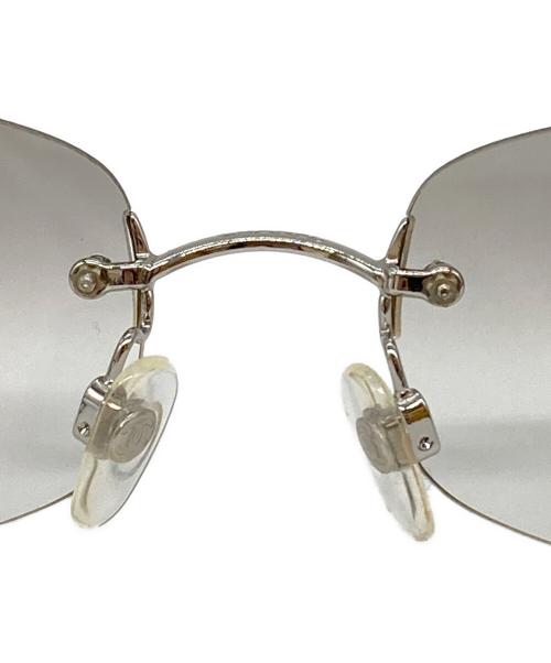 CHANEL（シャネル）CHANEL (シャネル) リムレスサングラス グレー サイズ:57-18-130の古着・服飾アイテム