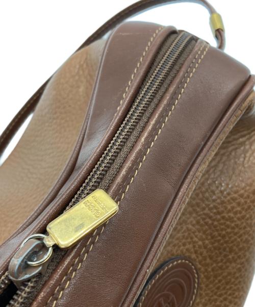 GUCCI（グッチ）GUCCI (グッチ) オールドレザーショルダーバッグ ブラウンの古着・服飾アイテム