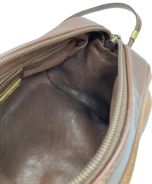 GUCCI（グッチ）GUCCI (グッチ) オールドレザーショルダーバッグ ブラウンの古着・服飾アイテム