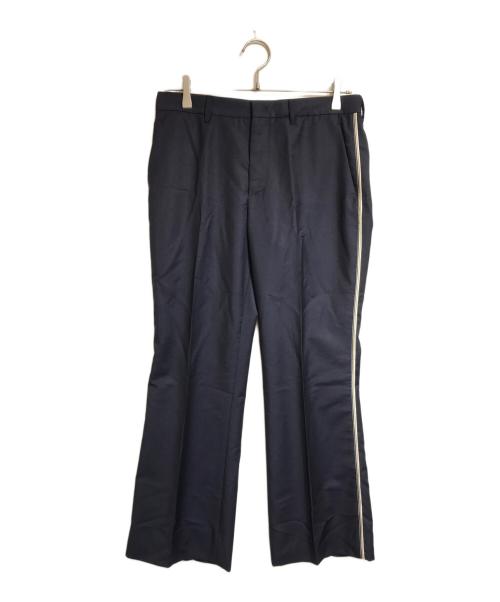 MIU MIU（ミュウミュウ）MIU MIU (ミュウミュウ) サイドラインスラックス ネイビー サイズ:40の古着・服飾アイテム