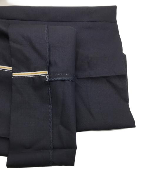 MIU MIU（ミュウミュウ）MIU MIU (ミュウミュウ) サイドラインスラックス ネイビー サイズ:40の古着・服飾アイテム