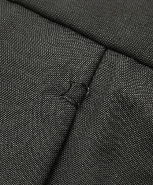 MIU MIU（ミュウミュウ）MIU MIU (ミュウミュウ) サイドラインスラックス ネイビー サイズ:40の古着・服飾アイテム