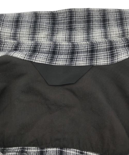 Essay（エッセイ）Essay (エッセイ) DRAPE SHIRT Check ホワイト×ブラック サイズ:Mの古着・服飾アイテム