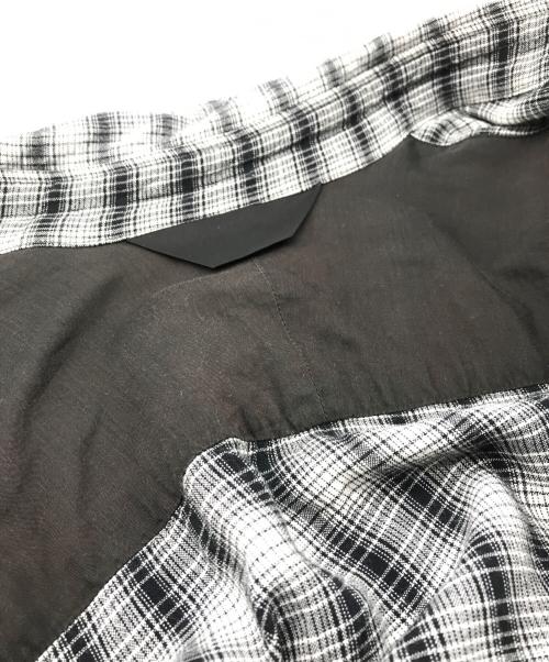 Essay（エッセイ）Essay (エッセイ) DRAPE SHIRT Check ホワイト×ブラック サイズ:Mの古着・服飾アイテム
