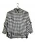 Essay（エッセイ）の古着「DRAPE SHIRT Check」｜ホワイト×ブラック