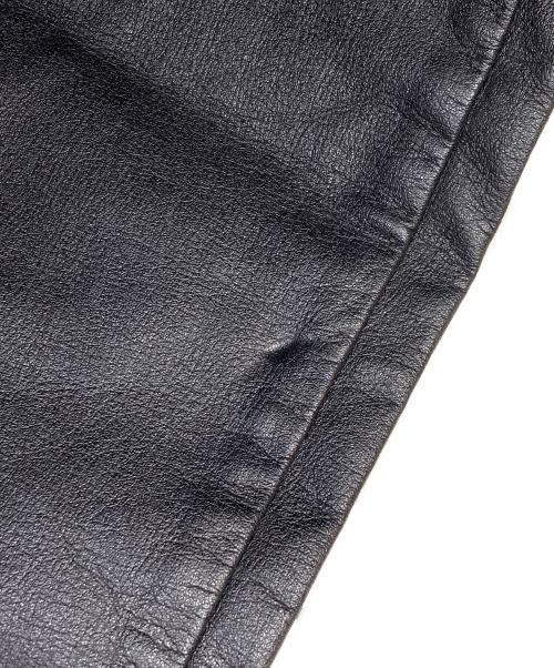 COMME des GARCONS HOMME PLUS（コムデギャルソンオムプリュス）COMME des GARCONS HOMME PLUS (コムデギャルソンオムプリュス) フェイクレザーパンツ ブラック サイズ:Sの古着・服飾アイテム