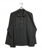 ISSEY MIYAKE IM MENイッセイミヤケ アイム メン）の古着「WOOL LIKE COMPACT SHIRT」｜ブラック