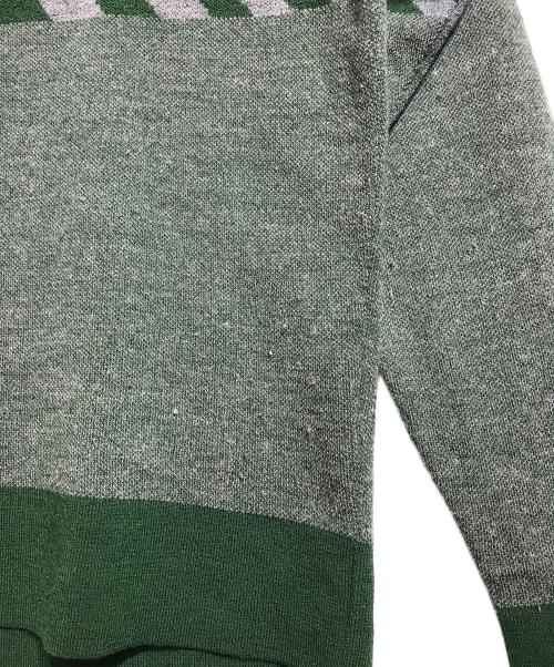 IM MEN（アイム メン）IM MEN (アイム メン) 幾何学柄ニット グリーン サイズ:3の古着・服飾アイテム