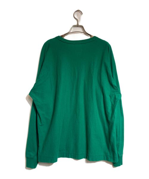 HOMME PLISSE ISSEY MIYAKE（オム プリッセ イッセイ ミヤケ）HOMME PLISSE ISSEY MIYAKE (オムプリッセ イッセイ ミヤケ) ロングスリーブカットソー グリーン サイズ:2の古着・服飾アイテム
