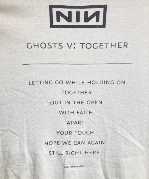 COMOLI（コモリ）COMOLI (コモリ) NINE INCH NAILS (ナイン・インチ・ネイルズ) プリントTシャツ ホワイト サイズ:4の古着・服飾アイテム