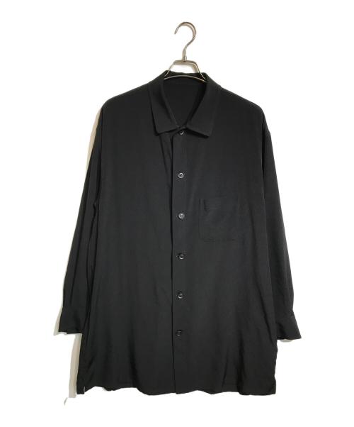 Yohji Yamamoto pour homme（ヨウジヤマモト プールオム）Yohji Yamamoto pour homme (ヨウジヤマモト プールオム) OPEN COLLAR SHIRT ブラック サイズ:3の古着・服飾アイテム