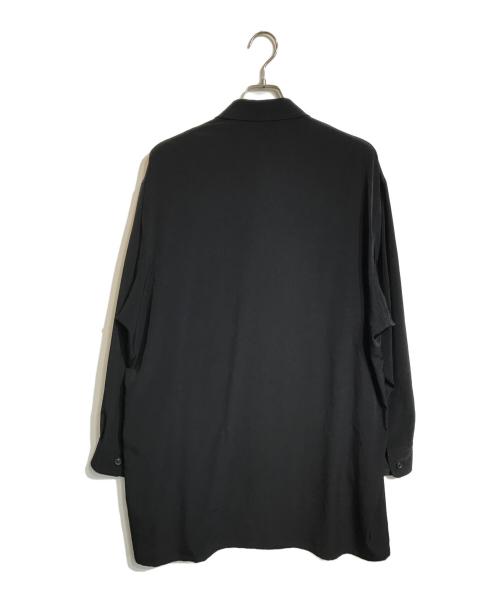 Yohji Yamamoto pour homme（ヨウジヤマモト プールオム）Yohji Yamamoto pour homme (ヨウジヤマモト プールオム) OPEN COLLAR SHIRT ブラック サイズ:3の古着・服飾アイテム