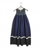 CFCLシーエフシーエル）の古着「POTTERY SLEEVELESS BUST FLARE DRESS」｜ネイビー