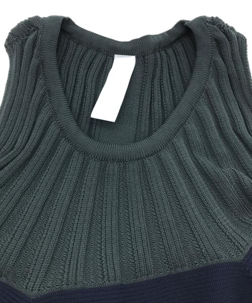 CFCL（シーエフシーエル）CFCL (シーエフシーエル) POTTERY SLEEVELESS BUST FLARE DRESS ネイビー サイズ:3の古着・服飾アイテム