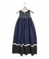 CFCL（シーエフシーエル）の古着「POTTERY SLEEVELESS BUST FLARE DRESS」｜ネイビー